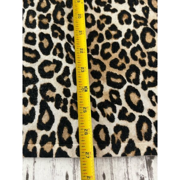 Chico's Animal Print Pullover Top Three Buttons on Sleeve Tan and Black Large - Picture 11 of 11